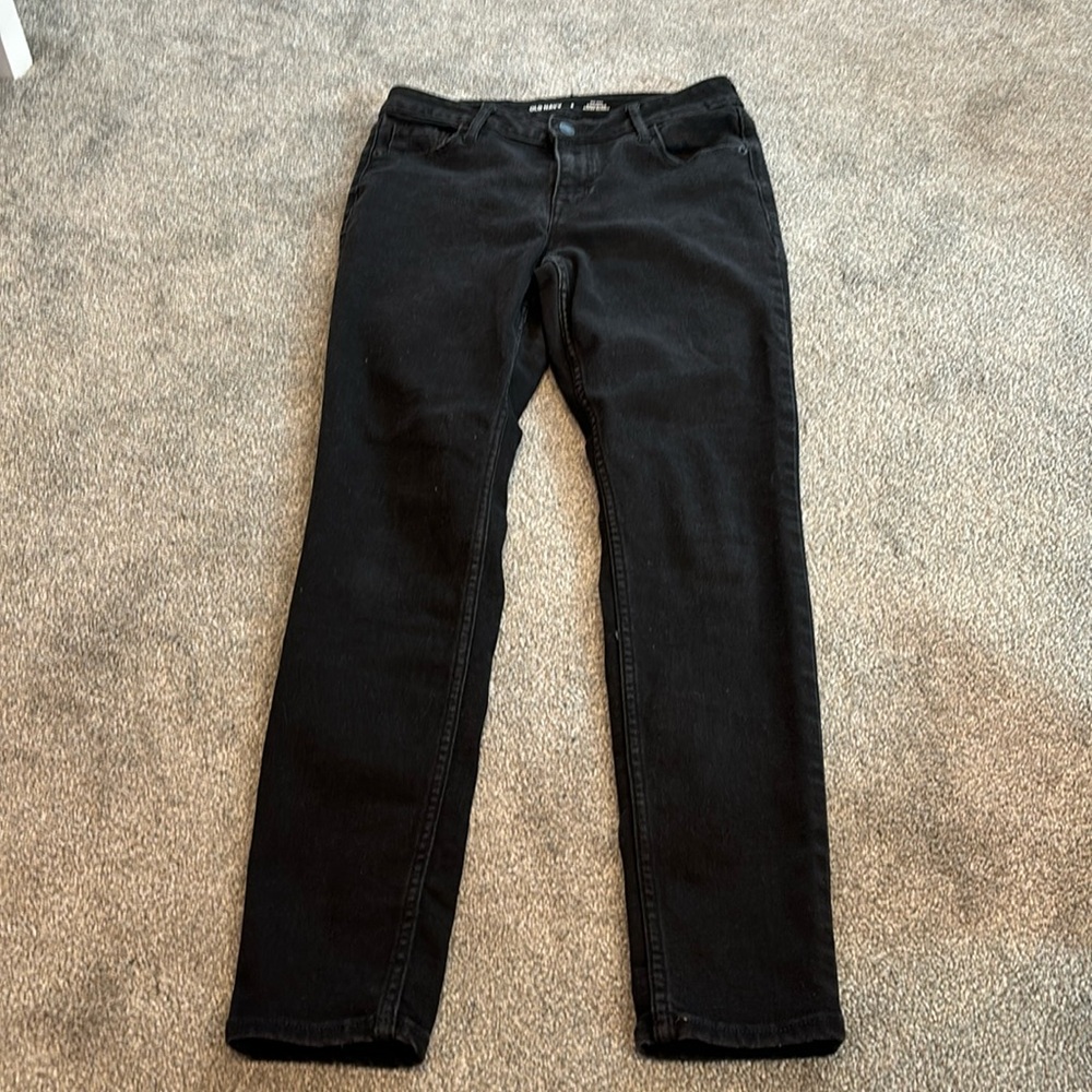 Old Navy size 6 midrise rockstar, super skinny black jeans